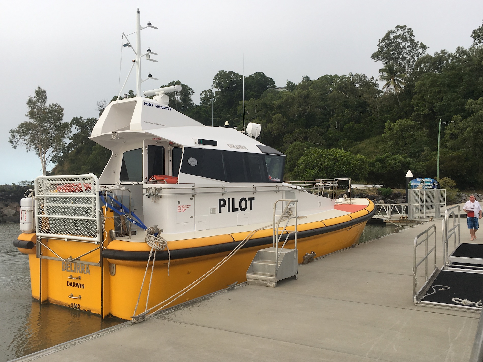 Pilot boat at Yorkeys Knob fuel jetty, during delivery from Darwin, NT to Brisbane, QLD, Australia. 